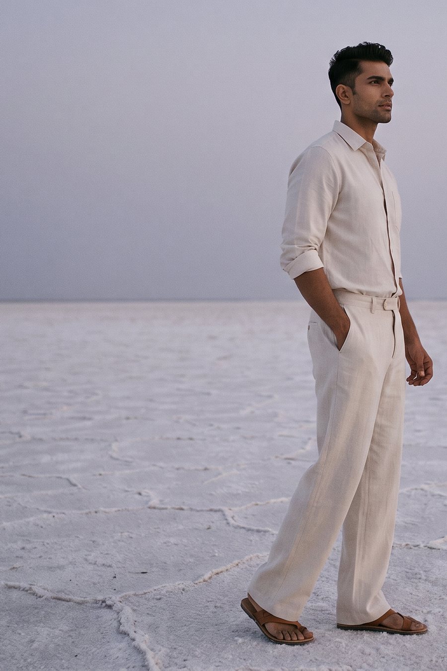 The Groundcloth Trouser — Unbleached hemp-linen · 260 GSM